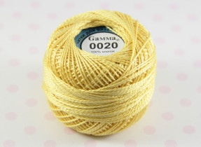 Пряжа Ирис 100% хлопок 10г 82м №0020 роз-желтый