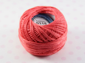 Пряжа Ирис 100% хлопок 10г 82м №0118 роз-красный