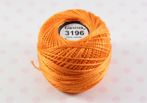 Пряжа Ирис 100% хлопок 10г 82м №3196 яр.оранжевый