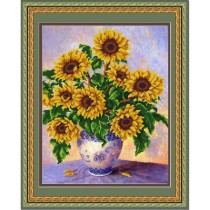 Подсолнухи (рисунок схемы на ткани) НИК 9689