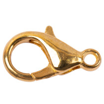 " Zlatka" Замок для бус " карабин" малый DM- 01/ 5 10 мм 5 шт №01 под золото