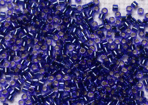 Бисер Япония MIYUKI Delica цилиндр 10/0 5 г DBM-0047 кобальт серебряная линия внутри